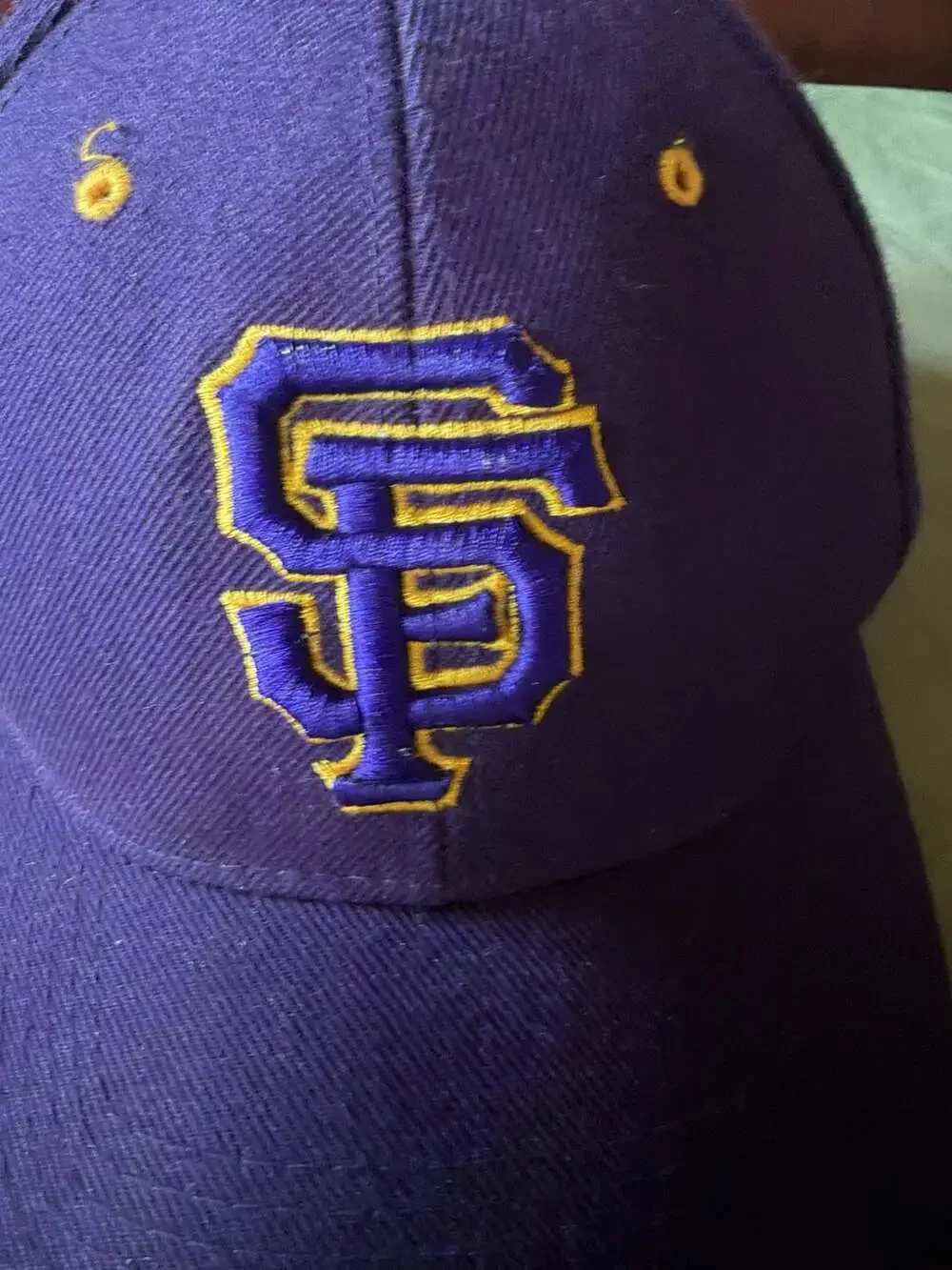 Vtg SF State University Gators Zephyr The Hat Purple Gold Fitted BB Hat 7 3/8